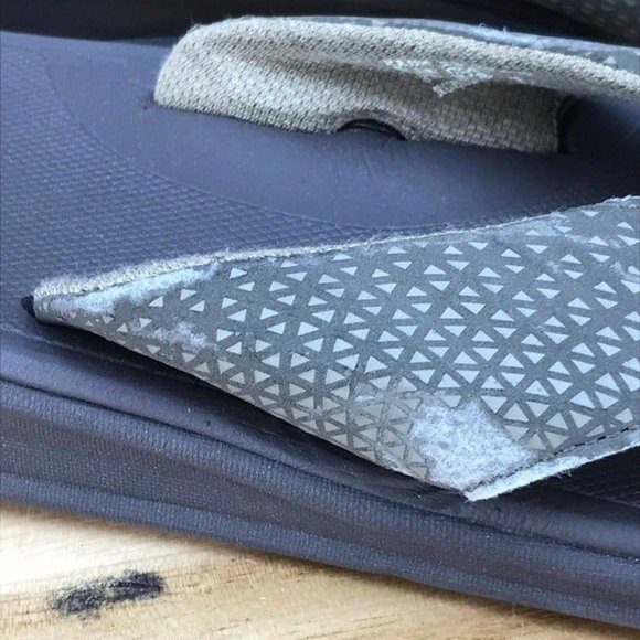 Reef Brown Faux Leather Flip Flops Slip On Sandals Mens Size 9 - Picture 9 of 9